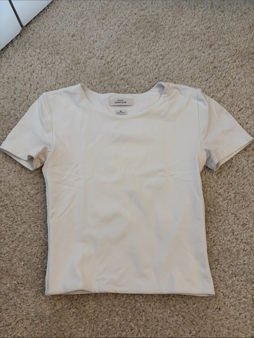 Aritzia Babaton Contour White Short Sleeve Tee